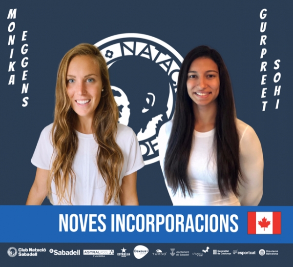 Las canadienses Mónika Eggens y Sohi Gurpreet completan el renovado CN Sabadell