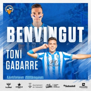 El nuevo delantero del Sabadell, Toni Gabarré