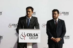 Aragonès inaugura las nuevas instalaciones del Grupo Celsa en Castellbisbal