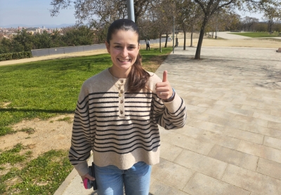 Laia Vidosa després de l'entrevista