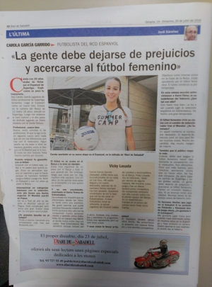 Entrevista a Carola García, futbolista del Espanyol