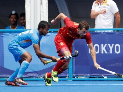 India ganó 3-0 a España en hockey hierba